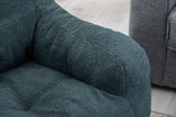 Soft Tufted Foam Bean Bag Chair With Teddy Fabric Green