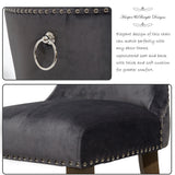 Victorian Dining Chair Button Tufted Armless Chair Upholstered Accent Chair