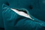 COOLMORE  Velvet  Sofa , Accent sofa .loveseat sofa with rose gold metal feet  and  Teal  Velvet