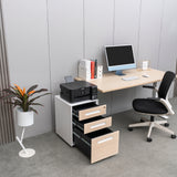 3 Drawer Mobile File Cabinet with Lock Steel File Cabinet for Legal/Letter/A4/F4 Size, Fully Assembled Include Wheels, Home/ Office Design