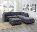 Grey Sectional 6pc Set Living Room Sectional Couch