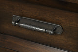 King 5 Piece Storage Bed in Walnut made with Solid Wood