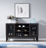 60" Wood TV Stand Console with 4 doors & Solid Wood Legs
