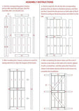 CRAZY ELF 24" x 84" "K" Style Wood Primed Standard Barn Door Slab, DIY Unfinished Solid Wood Paneled Door, Interior Single Door Slab, Pre-Drilled Ready to Assemble