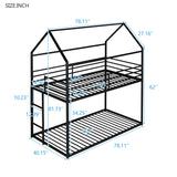Bunk Beds for Kids Twin over Twin - No Box Spring Needed Black