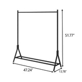 Garment Rack Freestanding Hanger Multi-functional Single pole Bedroom Clothing Rack Bedroom, Black