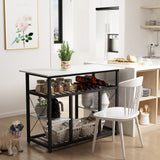 Faux Marble top Kitchen Island