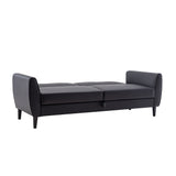 Black Folding Flat folding Sofa Bed with Storage Box