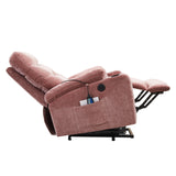 Liyasi Electric Power Lift Recliner Chair Sofa with Massage and Heat for Elderly, 3 Positions, 2 Side Pockets and Cup Holders, USB Ports, High-end quality fabric