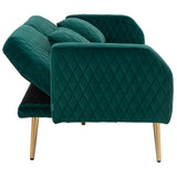 COOLMORE  Velvet  Sofa , Accent sofa .loveseat sofa with rose gold metal feet  and  Teal  Velvet