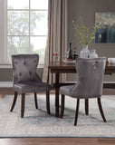 Victorian Dining Chair Button Tufted Armless Chair Upholstered Accent Chair