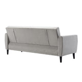 Grey Modern flat  Sofa Bed with Storage Box for Compact Living Space