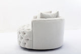 Coolmore Modern  Akili  swivel accent chair  barrel chair  for hotel living room / Modern  leisure chair  Beige