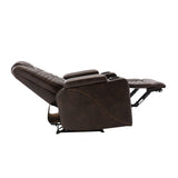 Orisfur. Power Motion Recliner with Adjustable Headrest,  Home Theater Seating with Hidden Arm Storage and Convenient Cup Holder Design