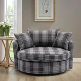 Modern  Akili swivel accent chair  barrel chair