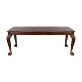 Dark Cherry Finish Formal Dining 5pc Set Table with Extension Leaf and 4x Side Chairs Upholstered Seat Traditional Design Furniture