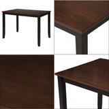 5-Piece Dining Table Set and Chairs Black