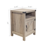 Nightstand, Rustic Oak End Table Side Table