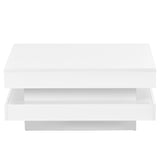 High Gloss Minimalist Design with plug-in 16-color LED Lights, 2-Tier