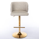 Swivel Barstools Adjustable Seat Height, Modern PU Upholstered Bar Stools