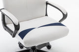 Ergonomic office chair, high backrest adjustable office chair, administrative office chair with armrests, swivel chair, suitable for computer chairs of all ages（White+Navy）