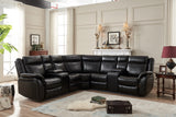Power reclining Sectional W/LED strip Black Color