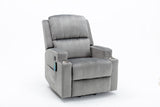 Electric Lift Recliner for the Elderly with Massage Therapy and Heat, Power Lift Chair, with 2 Cupholders, Sofa sSuitable for Living Room& Bed Room, Grey