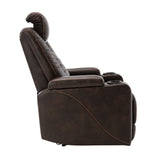 Orisfur. Power Motion Recliner with Adjustable Headrest,  Home Theater Seating with Hidden Arm Storage and Convenient Cup Holder Design