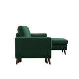 88" Reversible Pull out Sleeper Sectional Storage Sofa Bed,Corner sofa-bed with Storage Chaise Left/Right Handed Chaise