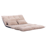 Orisfur. Lazy Sofa Adjustable Folding Futon Sofa Video Gaming Sofa with Two Pillows
