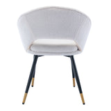 Modern Dining Room Chair Accent Chair with Metal Legs for Living Room