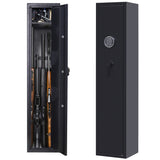 Gun Safe, Rifle Safe  Gun Storage Cabinet（4-5 Rifle and 2 Pistol） with Digital Keypad Lock,Quick Access Electronic Firearm Gun Security Cabinet,Black