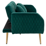 COOLMORE  Velvet  Sofa , Accent sofa .loveseat sofa with rose gold metal feet  and  Teal  Velvet