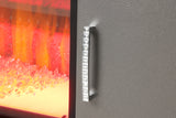 Ginger TV Stand With Electric Fireplace in Gun Metal