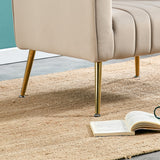 Modern Velvet Accent Chair with Arms, Wingback Reading Chair