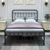 Full Victorian Vintage Style Platform Metal Bed Frame