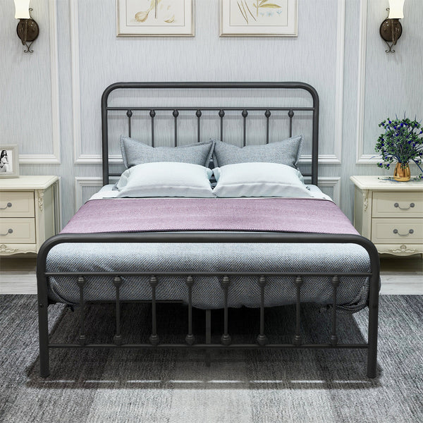 Full Victorian Vintage Style Platform Metal Bed Frame