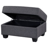 Grey Sectional Sofa Space Saving with Storage Ottoman