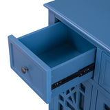 U-style Wood 35.4" Storage Cabinet with 3 Doors, 3 Drawers and Interior Shelf, Entryway Kitchen Dining Room