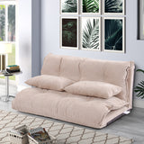 Orisfur. Lazy Sofa Adjustable Folding Futon Sofa Video Gaming Sofa with Two Pillows