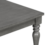 6-Piece Wood Dining Table Set Rectangular Table with Turned Legs, 4 Upholstered Chairs and Bench for Dining Room