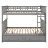 Full over Full Bunk Bed with Drawers