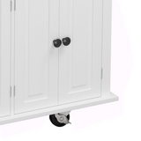 Kitchen Island Cart with Two Storage Cabinets