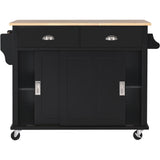 Black Island Kitchen Cart