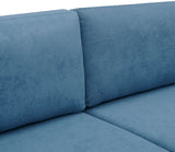 [New Design] Modern and comfortable blue chenille fabric sofa with soft cushion and arm loveseat