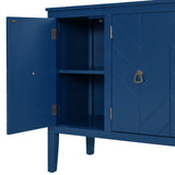 Accent Storage Cabinet Wooden Cabinet with Adjustable Shelf, Antique Gray, Entryway, Living Room, Bedroom