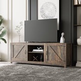 Farmhouse TV Stand,  Wood Entertainment Center Media Console with Storage