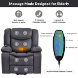 Orisfur. Power Lift Chair for Elderly with Adjustable Massage Function, Recliner Chair with Heating System for Living Room