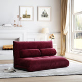 Orisfur. Lazy Sofa Adjustable Folding Futon Sofa Video Gaming Sofa with Two Pillows