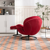Accent chair  TV Chair Living room Chair with Ottoman- DARK RED